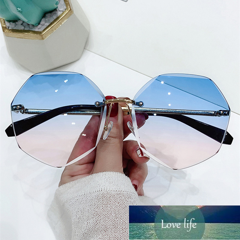 

Rimless Women's Sunglasses Fashion Gradient Lenses Sun glasses Lady Vintage Alloy Legs Classic Designer Shades UV400 Factory price expert design Quality Latest