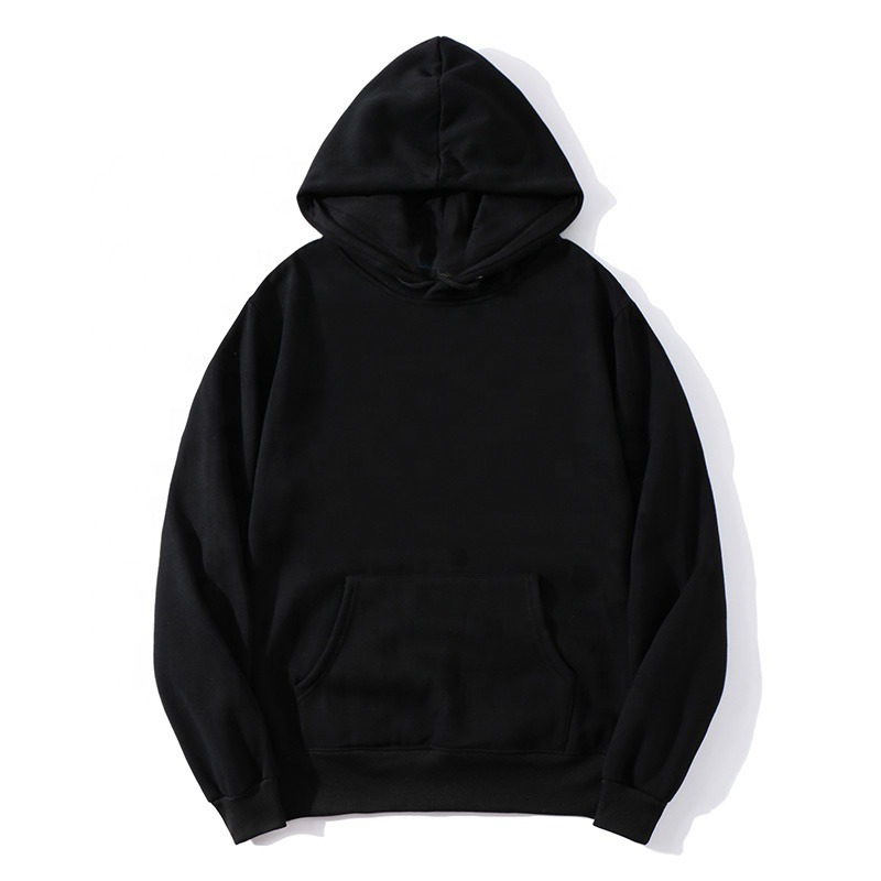 

2022 Big Sizer S-5XL Cotton Man Hoodies Soild Color Loose Pullover Women Men Casual Hoodie Couple Simple Print Hooded Sweater, Black
