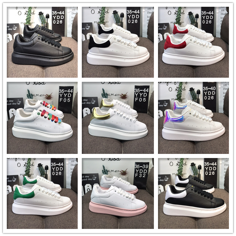

With Box 2021 designer overseized ll alexander new ok mcqueens mcqueen mqueen men women shoes platform sneakers 36340843, Black
