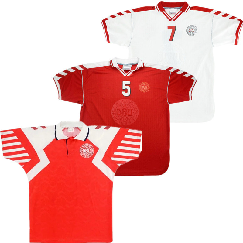 

1992 Retro Denmark Soccer Jersey 1998 #10 M.LAUDRUP #5 HEINTZE return football shirt #11 B.LAUDRUP ancient maillot, White