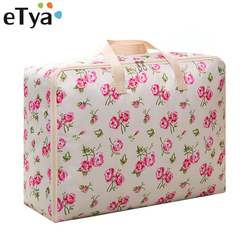 

Duffel Bags ETya Travel Bag Large Capacity Waterproof Printing Portable Women's Tote Women Folding Storage