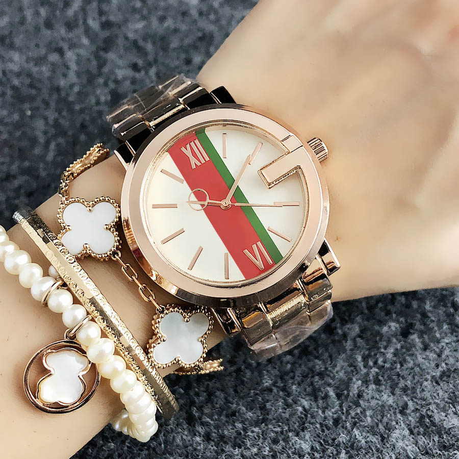 

Brand wrist Watch for Women Lady Girl style metal steel band quartz Watches G47, Slivery;brown