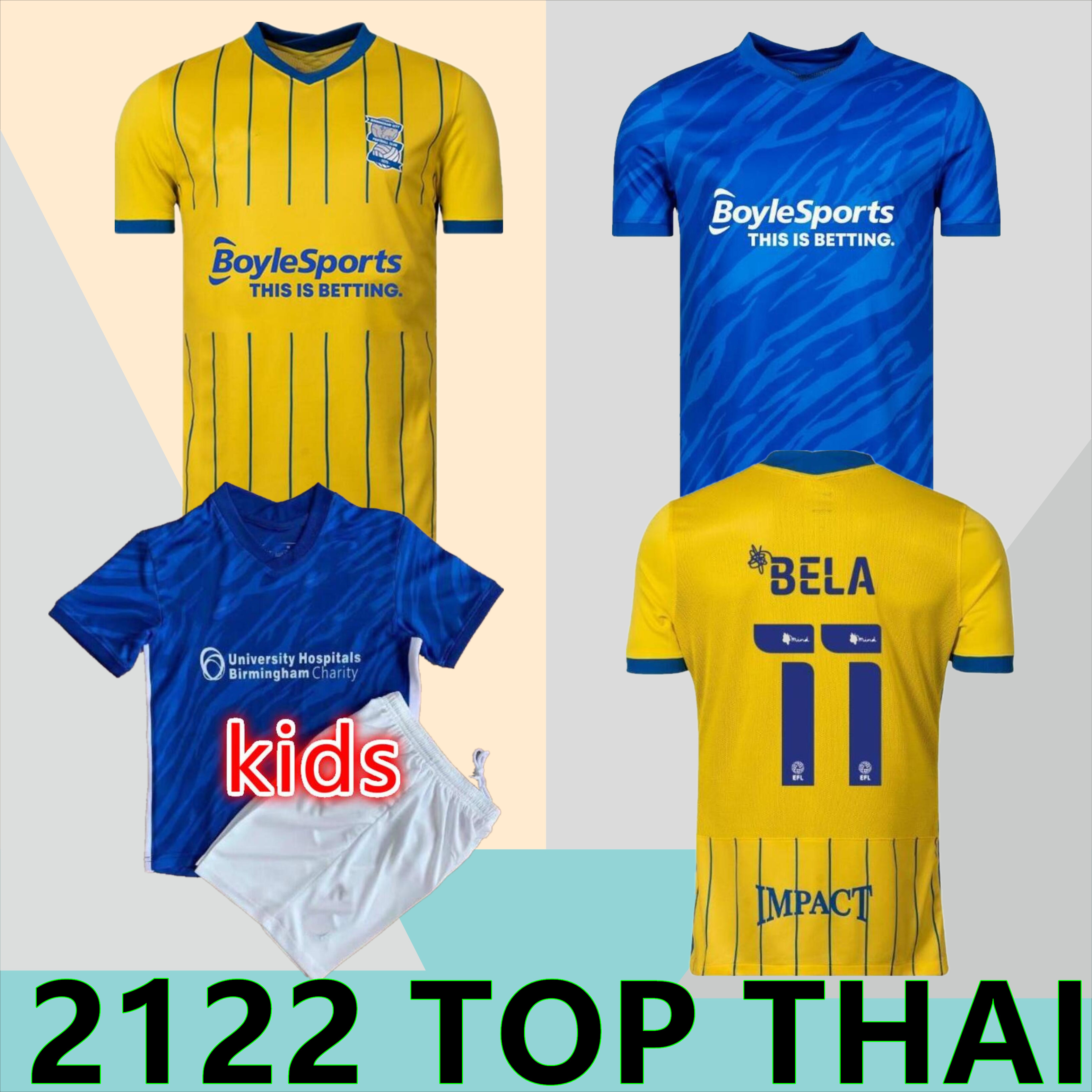 

Kits sock Full sets 21/21/22 Birmingham Soccer jerseys Lukasz Jutkiewicz S.hogan Jeremie Bela M.Roberts H.Dean N.Etheridge 2021 Birmingham City football jersey, White
