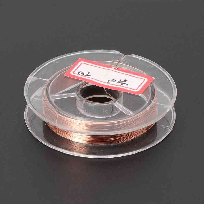 1 Roll 10-Meter Dia.0.2/0.3/0.4/0.5/0.6/0.8 Mm T2 Copper wire-image-693292819