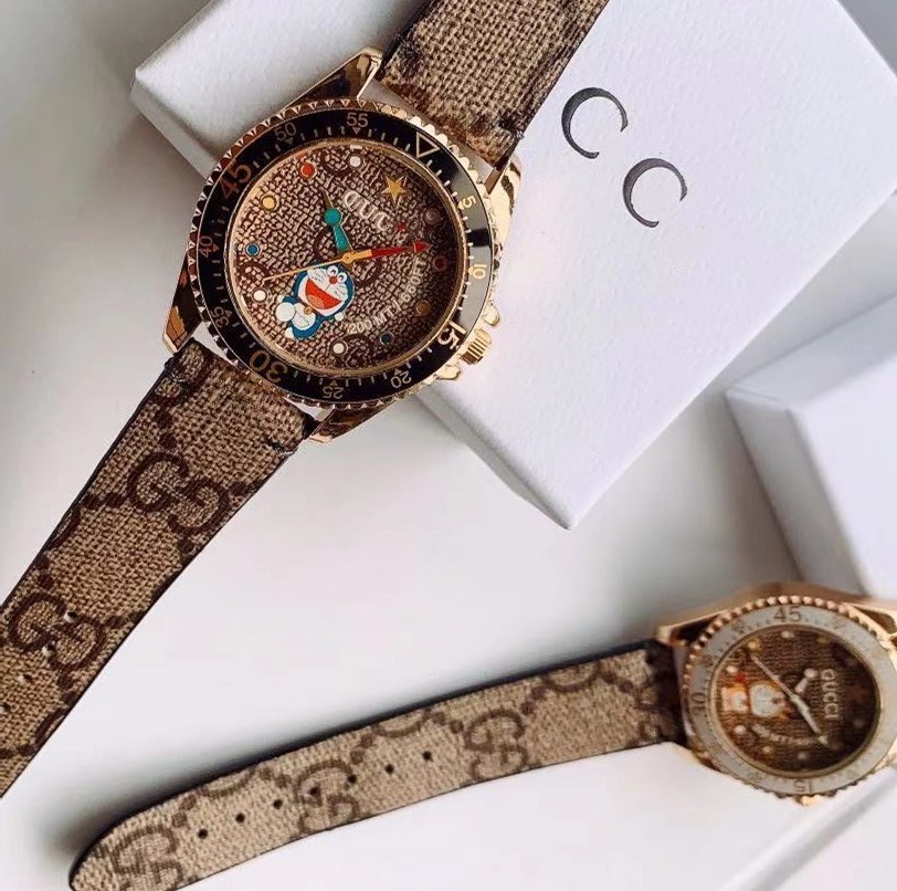 

Man watches Womens Quartz Clock unisex dress casual sports watch dial 38MM Female RelÃ³gio 2021, Slivery;brown