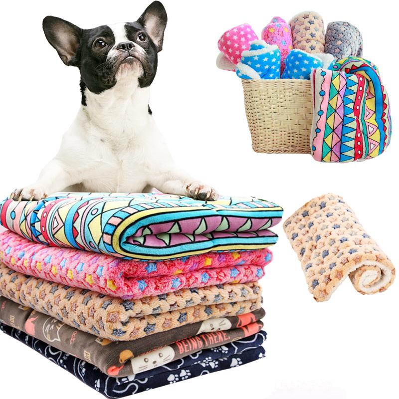 

Dog Bed Soft Fleece Pet Blanket Cat Litter Puppy Sleep Mat Winter Warm Lovely Mattress Cushion For Small And Large Dogs Kennels & Pens