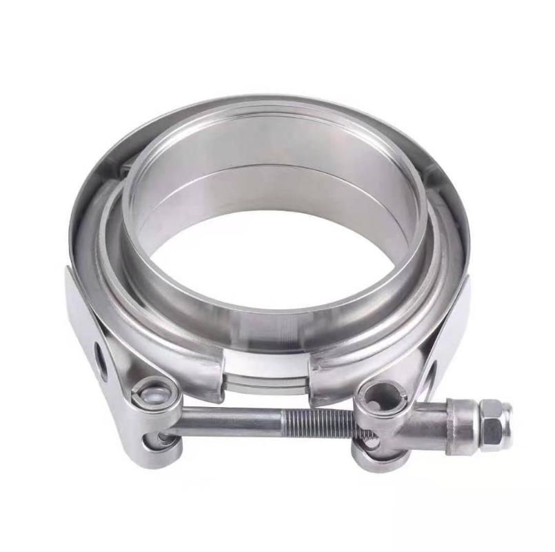 

Manifold & Parts 3" V Band Clamp Step Flange Kit V-Band 3 Inch Vband Clamps Male And Female Flanges