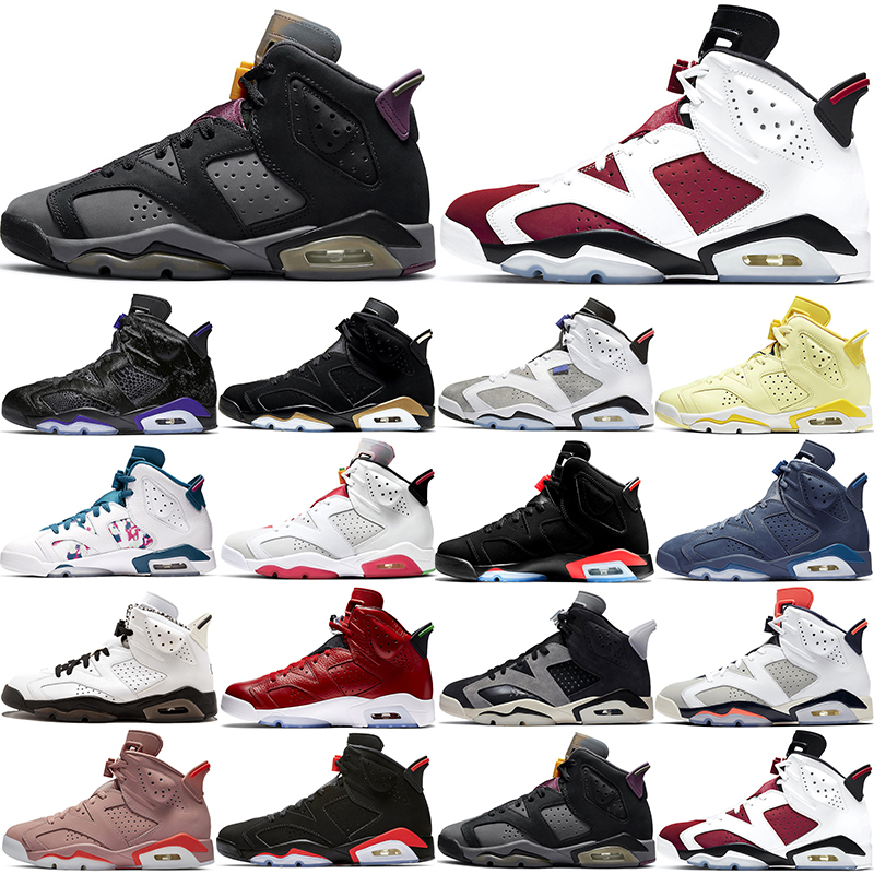 

new original 6s basketball shoes 6 men Aleali May Black Infrared Bordeaux Carmine DMP Flint Floral Hare Tech Chrome Tinker trainers sneakers us 13