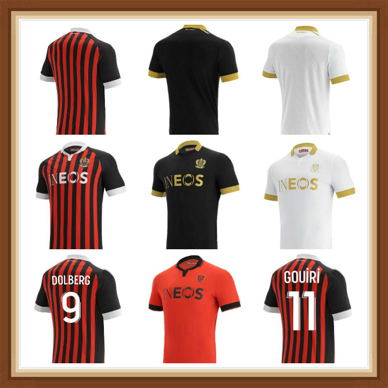 

21 22 maillot de foot OGC Nice Soccer Jersey 2021 2022 ATAL Dolberg Pierre Gouiri Ignatius Ganago Wylan Rony Lopes Football Shirt, Black