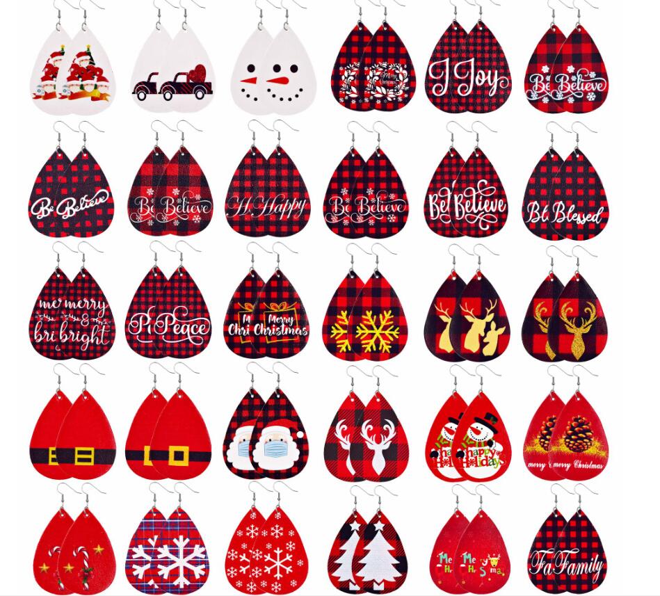 

New Teardrop Cut Out Leopard Earrings Women Cute Colorful Pendant Dangle Earrings