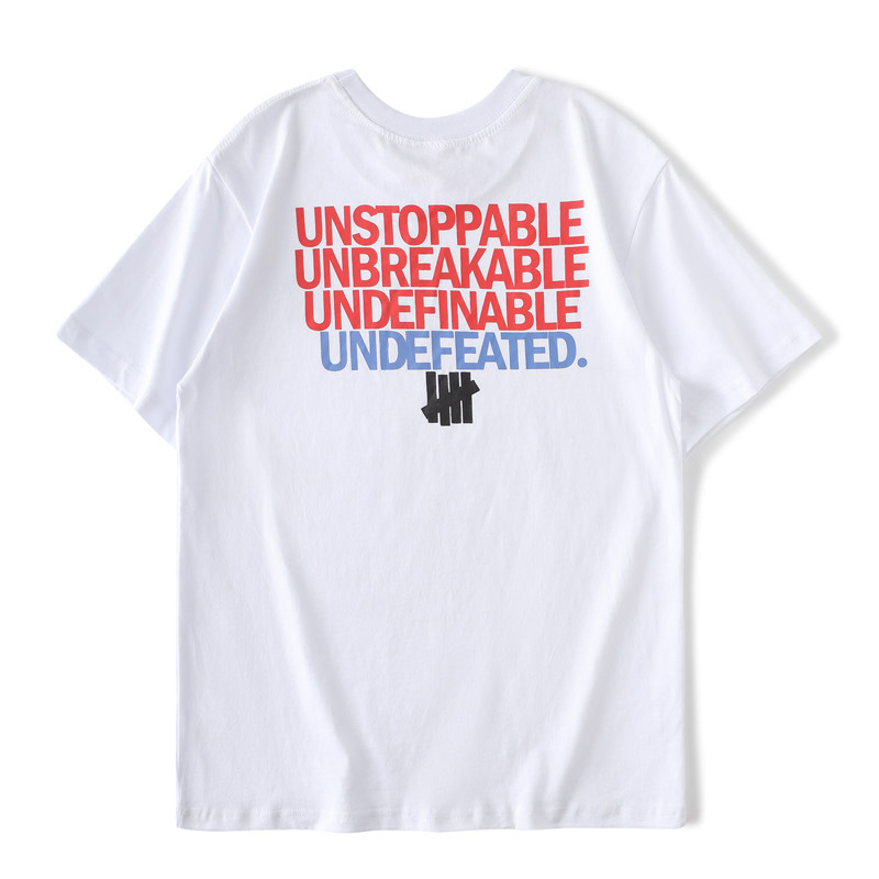 

Undefeated Mens T Shirt Men Women High Quality Short Black White 18ss Skateboard T Shirt Size S-XL, White;black