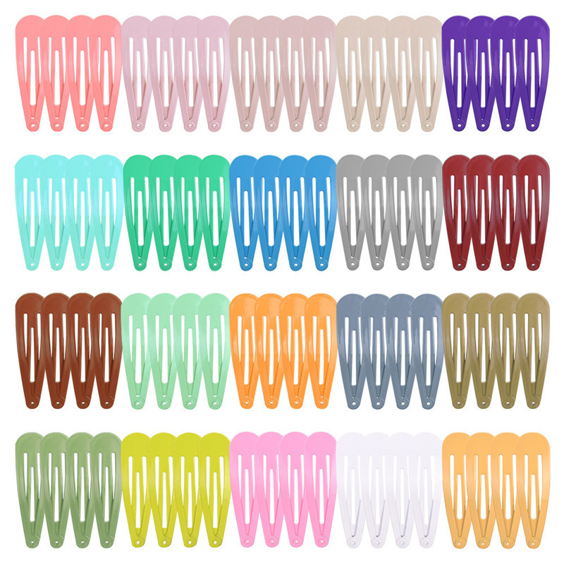

100Pcs Metal Snap Clips 2 Inch BB grips Solid Color Accessories for Girls Barrettes Baby pins Women Hair Tools