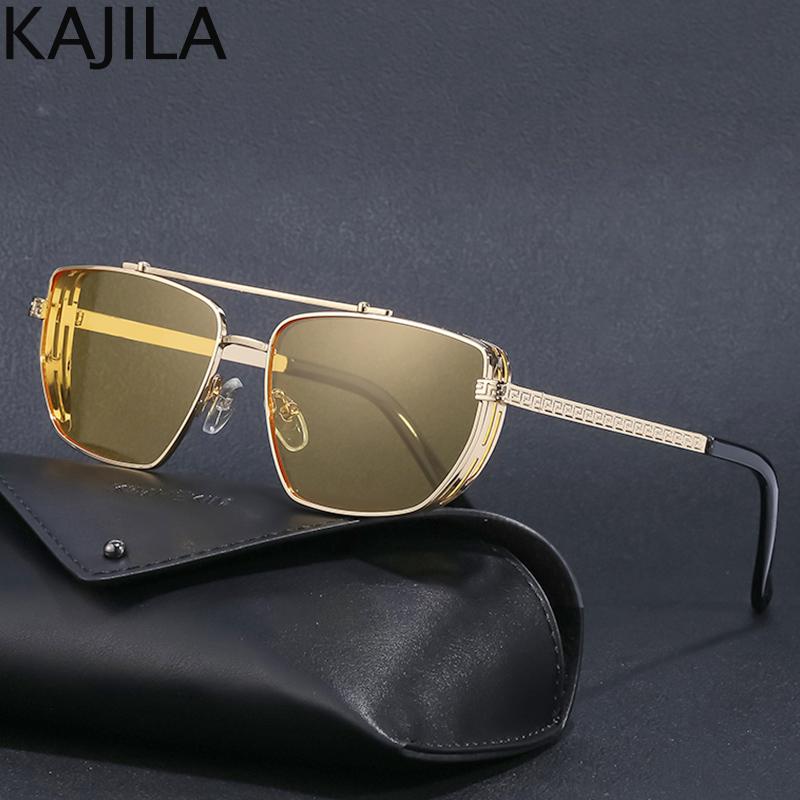 

Sunglasses Vintage Steampunk Square For Men 2021 Punk Sun Glasses Women Classic Masculino
