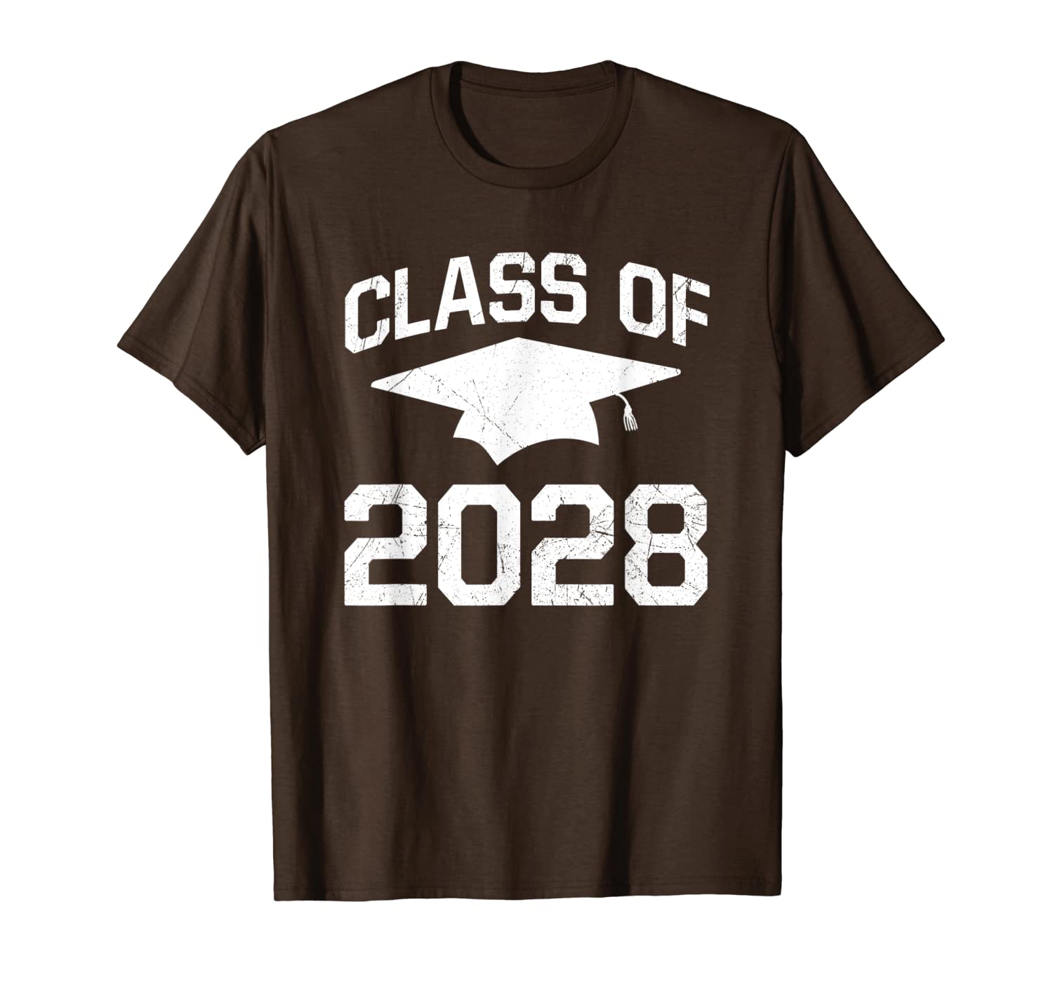 

vintage 4th grade 2019 class of 2028 apparel grow with me t-shirt, White;black