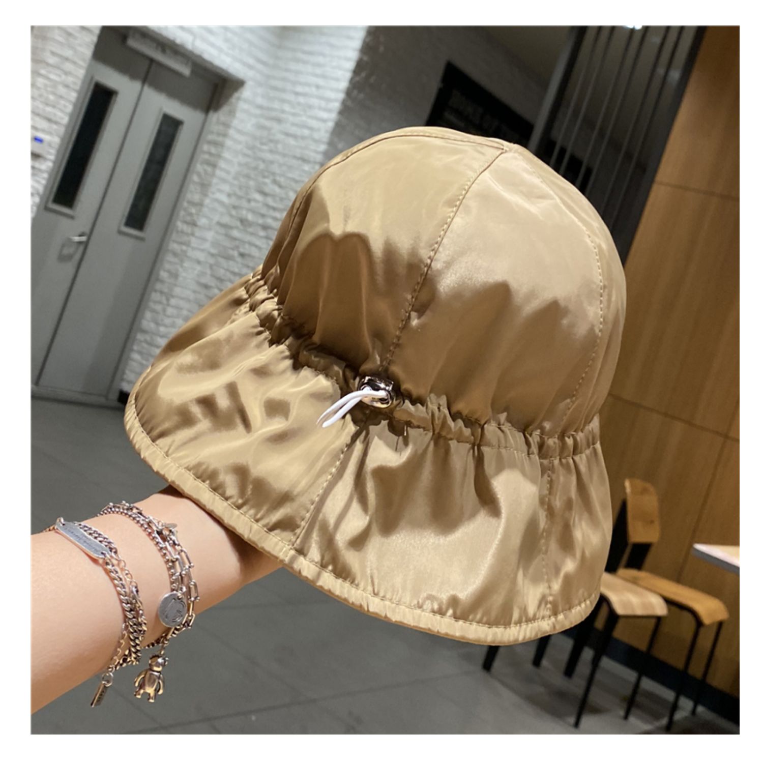 

red net drawstring basin cap outdoor sunshade quick drying waterproof and light weight wide brim hats women sun hat summer fisherman caps wholesale, Blue;gray