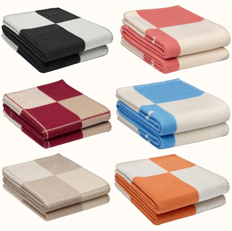 

2021 Letter Cashmere Blanket Crochet Soft Wool Scarf Shawl Portable Warm Plaid Sofa Bed Fleece Knitted Throw Towell Cape Blankets 130*170CM