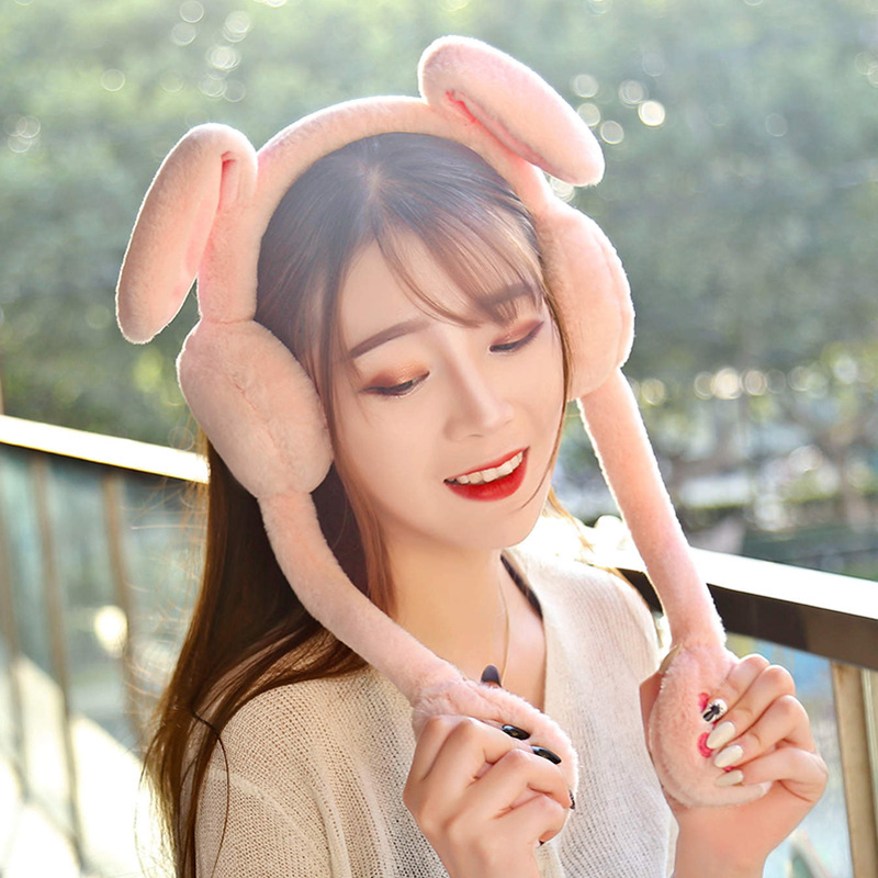 

Net red INS toys shake with the same paragraph, rabbit ears, hair band, plush hat, love to sell germination girls, Yellow