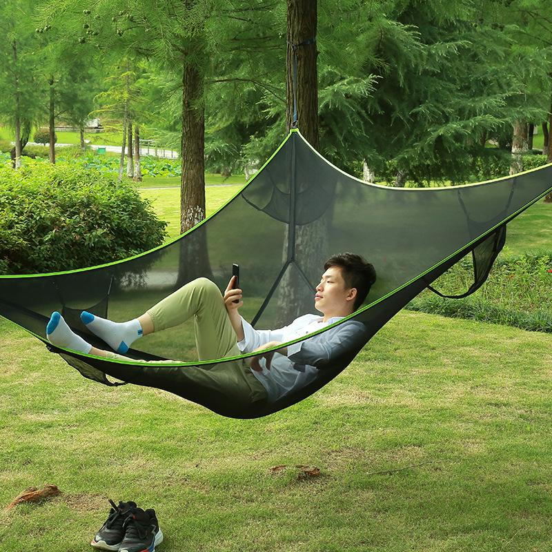 

Camp Furniture Ultralight Hammock Outdoor 150KG Load High Strength Parachute Fabric Hanging Bed Hunting Sleeping Swing Camping