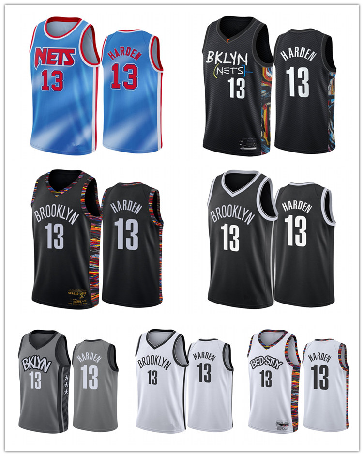 

James Harden Brooklyn Nets MEN Classics City #13 basketball Jersey, Black