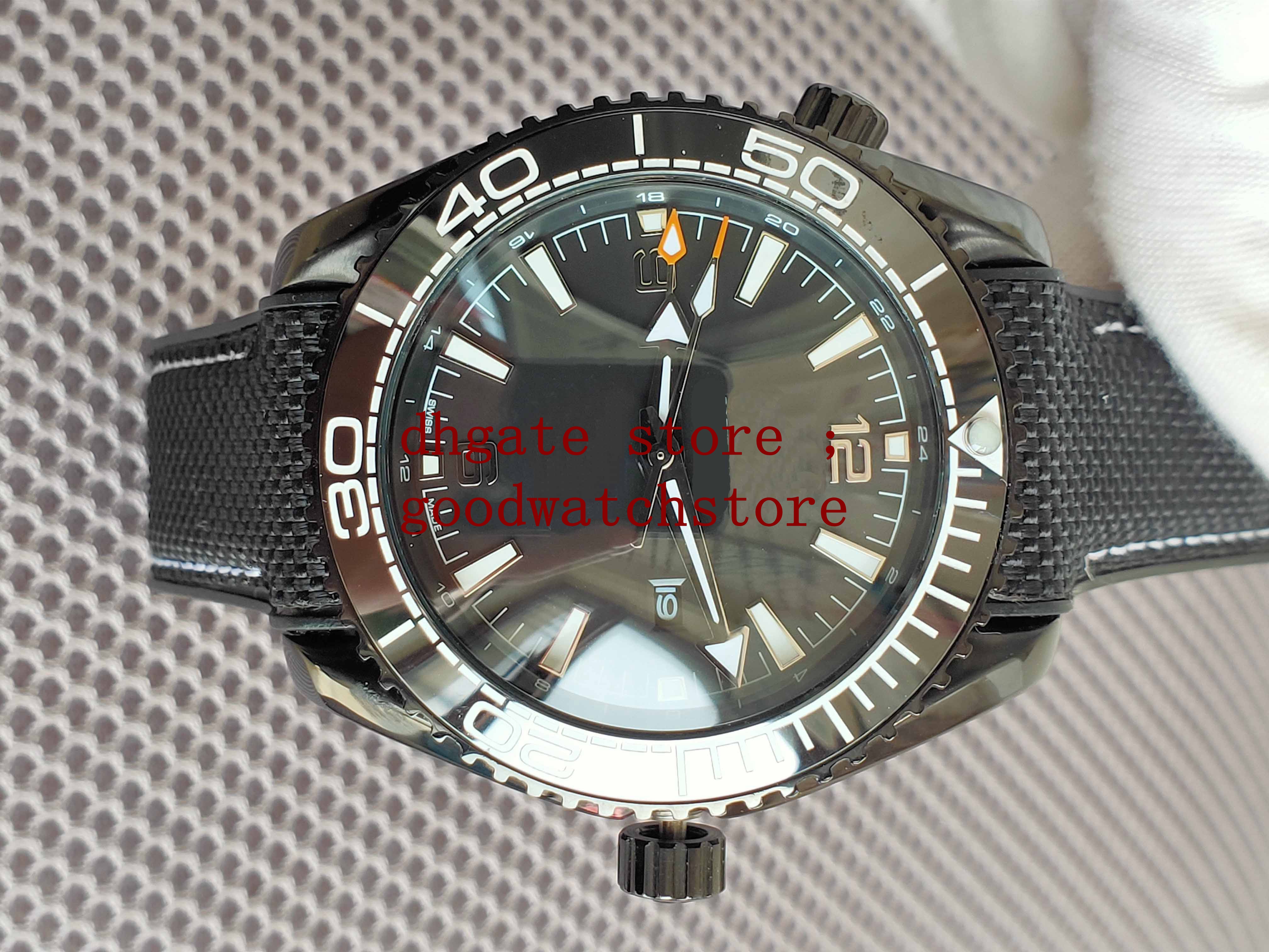 

Luxury Men's good watches GMT 45MM Transparent Movement Mechanical Automatic Mens Watch Men black Wristwatches