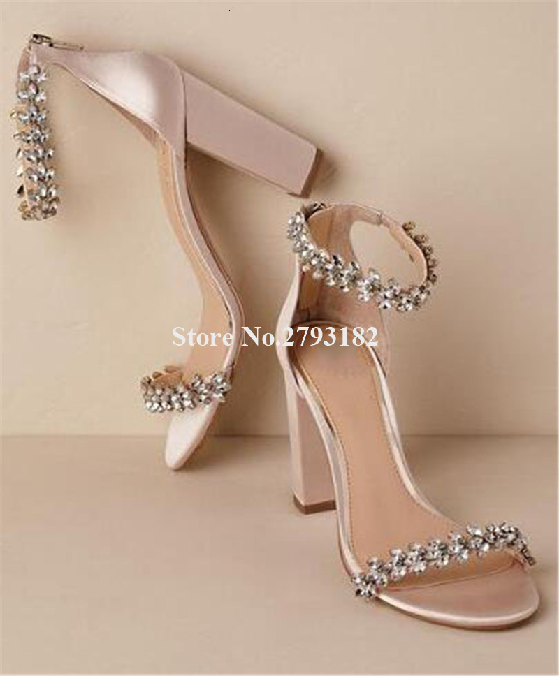 

sandals women of luxury bling strass straps chunky leap back zipper-up gross high s pink crystal wedding 2xdo, Black