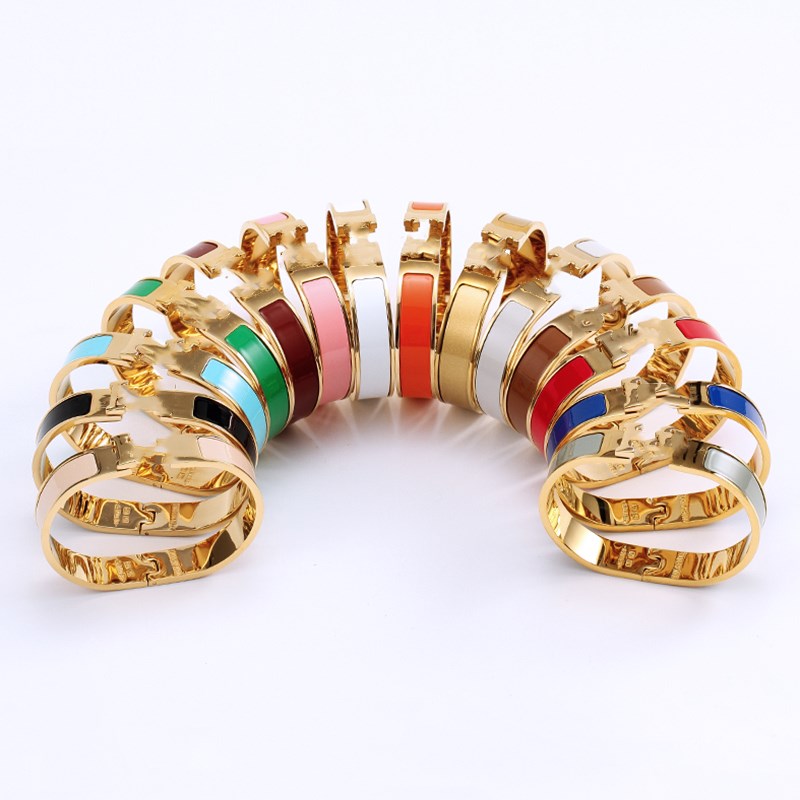 

Cleef hard Bracelet Herme women's men's party newlyweds gifts love fashion luxury designer Carti size #H width 12mm, Black