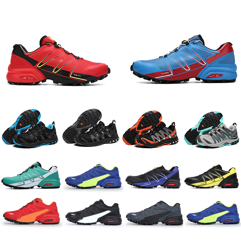 

Fashion Speed cross Pro 2 CS 1 1S Jogging mens Running Shoes BLACK YELLOW ORANGE High Quality SpeedCross 2S 3s runner III Men Sports Sneakers chaussures zapatos 40-46, Pay for box