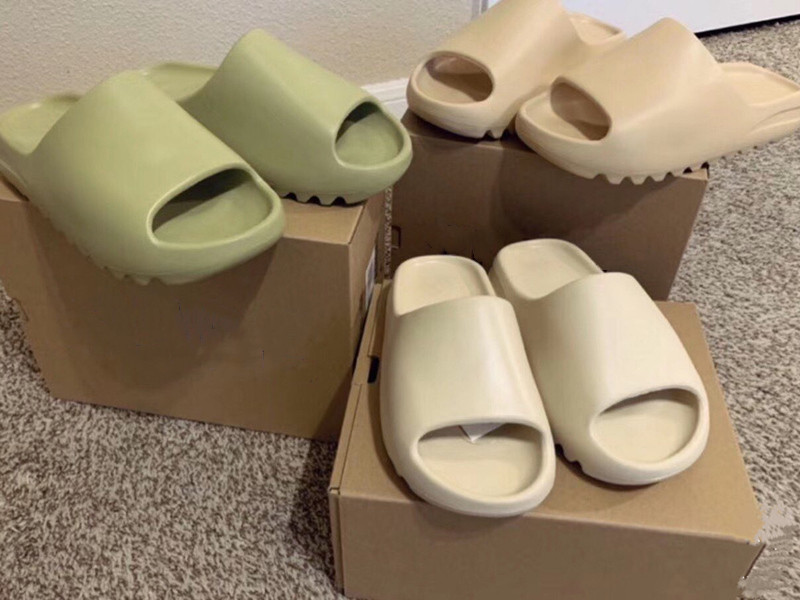 

2021 Slides Graffiti Bone Resin Desert Sand Designer Slippers Summer Fashion Earth Brown Flat Slide Men Women Beach Causal Sandals, Black