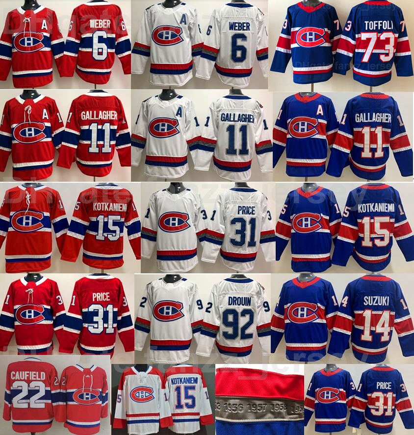 

Ice Hockey Montreal Canadiens Jersey Reverse Retro 22 Cole Caufield 73 Tyler Toffoli 92 Jonathan Drouin 14 Nick Suzuki Carey Price Jesperi Kotkaniemi, Black;red