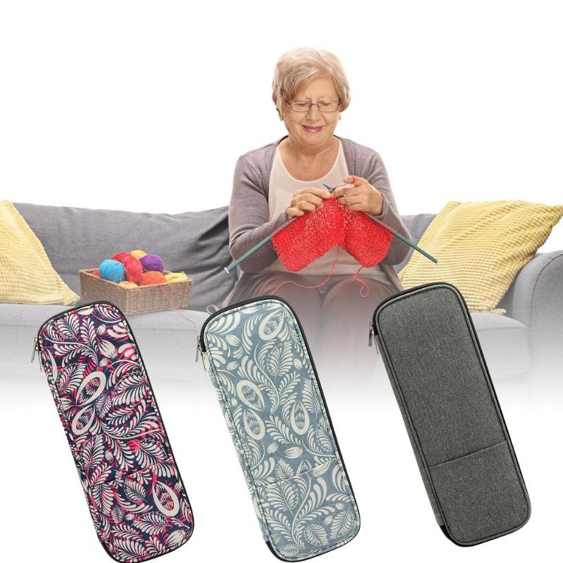 

Storage Bags Knitting Needles Case Crochet Hooks Bag Portable Durable Pouch Zipper