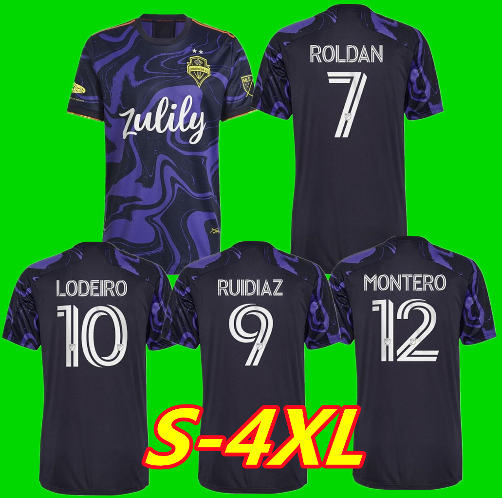 

MLS 2021 Seattle Sounders SOCCER JERSEYS away purple 21 22 Jimi Hendrix KIT Roldan Ruidíaz Lodeiro Montero MORRIS camisetas de fútbol football shirts MAILLOTS FOOT, Green