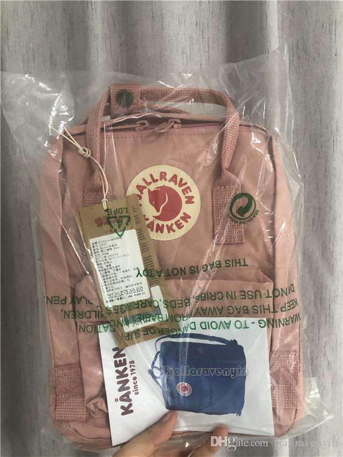 

Authentic 16 Colour Fjallravan 7L Kanken Casual Bags Swedish Arctic Fox Carry-on Bag Childrens Backpack