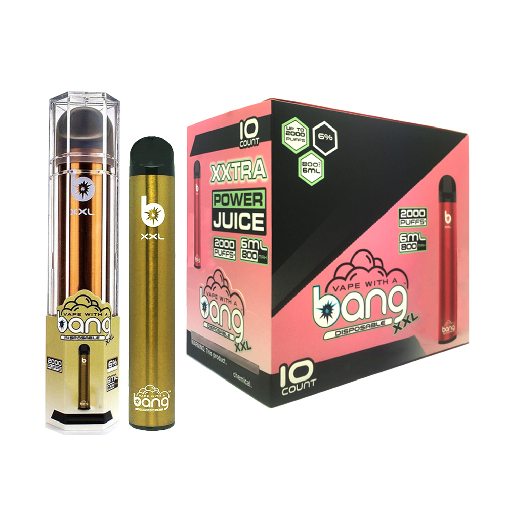 

bang xxl 2000 puffs kit disposable vape pod pen electronic cigarette device vapes 2000 puff pens vaporizer shisha e cigar 800mAh 12 colors i