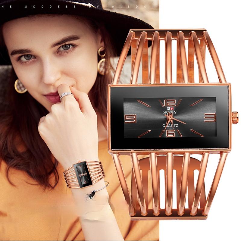 

Wristwatches 2021 Quartz Watches Women Luxury Bracelet Watche Ladies Dress Creative Clock, Orange