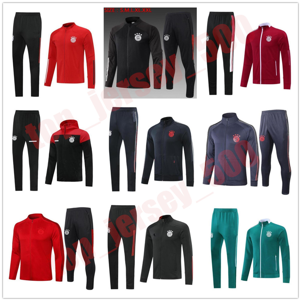 

New 21 22 adult Bayern Long sleeve tracksuit jacket survetement 2021 2022 sane LEWANDOWSKI GNABRY MULLER KIMMICH munich football jackets soccer training suit, As shown in illustration