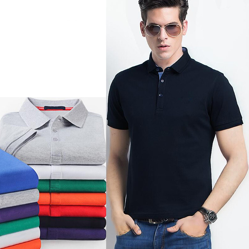 

Cotton Big small Horse crocodile Embroidery Summer Brand Tops & Tees Mens Polos Shirts Short Sleeve Casual Polos Shirts, White;black