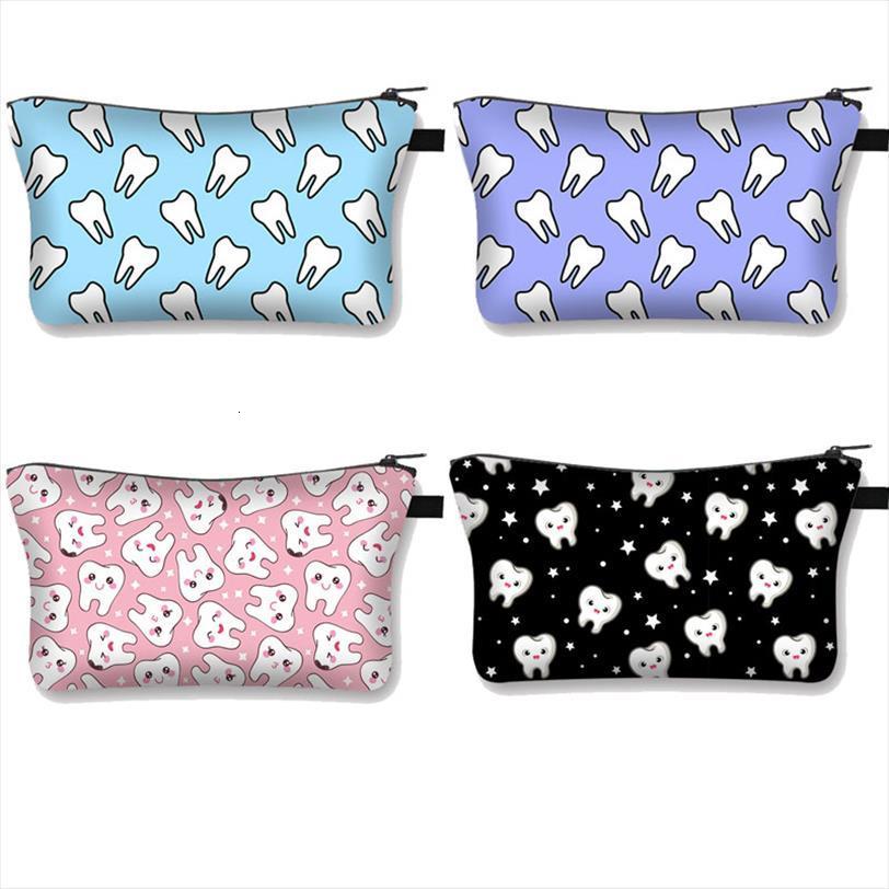 

3d printed cosmetic teeth funny bag necessaries for women makeup organizer travel case girls mini handbag