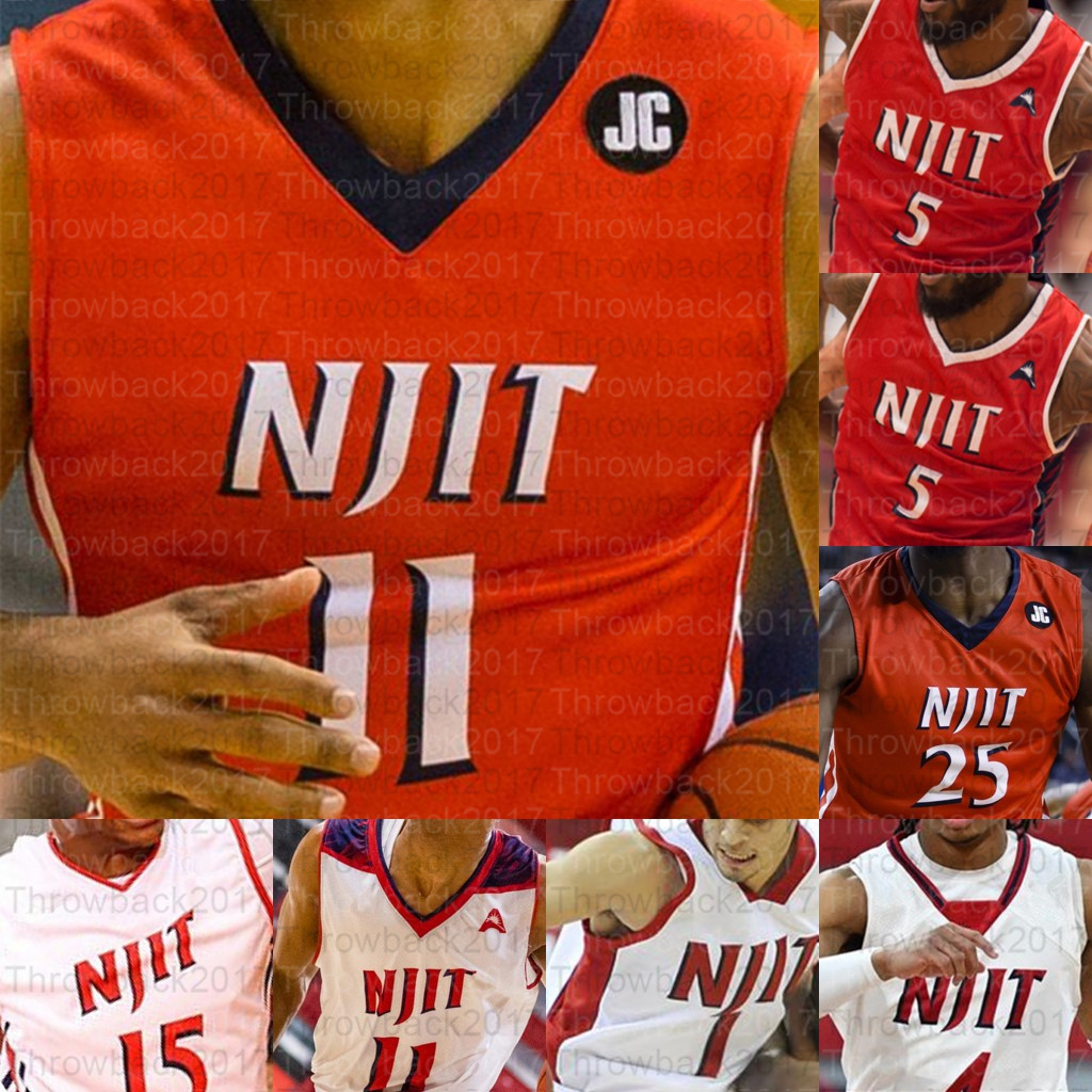

Custom NJIT Highlanders Basketball jerseys Zach Cooks Brinson Shyquan Gibbs Souleymane Diakite Reilly, Red i