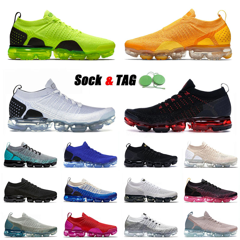 

2021 Arrival FK Running Shoes Tn Plus Men Women FLY KNIT MOC 2 Triple White Vapourmax University Gold Off Trainers Sneakers 36-45