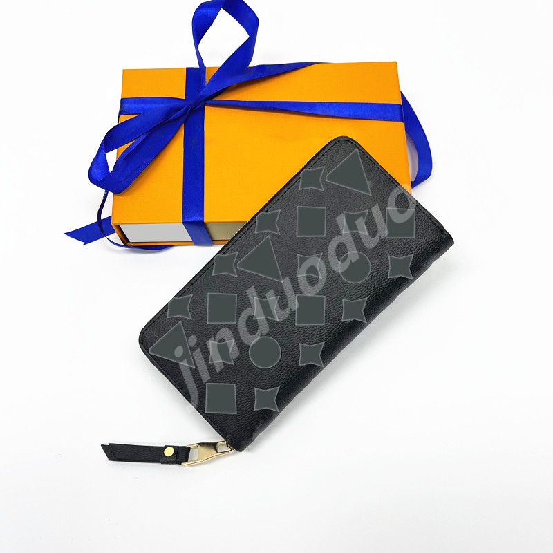 

Top quality Luxurys Genuine Leather Wallets Purse Holders Coin designer wallet handbag card holder Men free Women's Black Lambskin long Key Pocket Interior Slot, Box