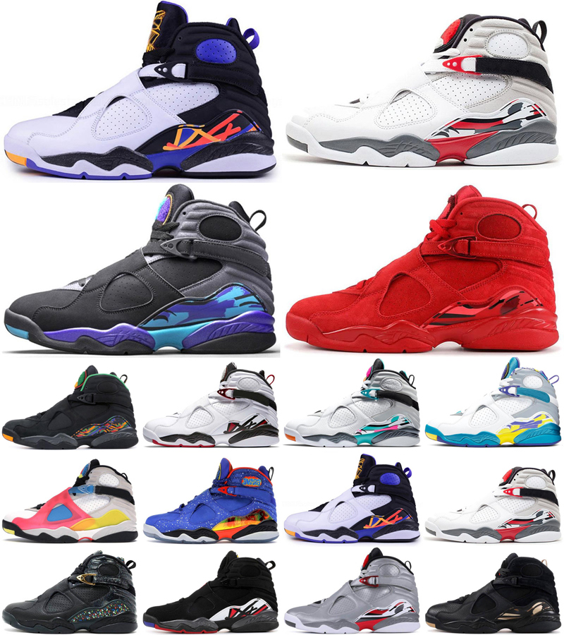 

Jumpman 8 8s Basketball Shoes Chrome Aqua South Beach Alternate Reflections Champion Bugs Bunny Valentines Day Doernbecher Men Trainer Sneakers, As photo 5