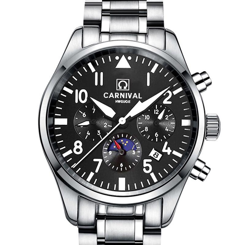 

Switzerland Watches Men Multi-function Auto Watch Relogio Masculino Moon Phase Men's Wristwatches C8656-1, Item 3