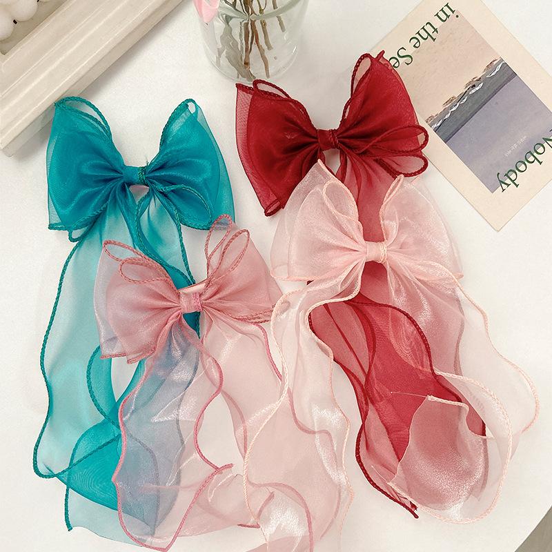 

Hair Accessories Female Style Big Bow Hairpin Ponytail Hairband For Women Girl Braided Headdress Dual-use Head Band, Gray