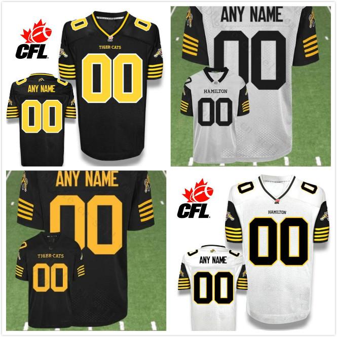 

Mens Women Youth Hamilton Tiger Cats Custom Soccer Jersey Black 100% Stitched Embroidery Logos Jerseys Any Name Any Number, Era style white