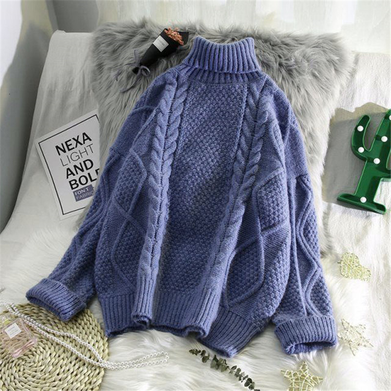 

Women's Sweaters Fall of Goal High torsion nightgown lungs winter thick needle shirt loose women's jumper tops B7FH, 1# shoe box
