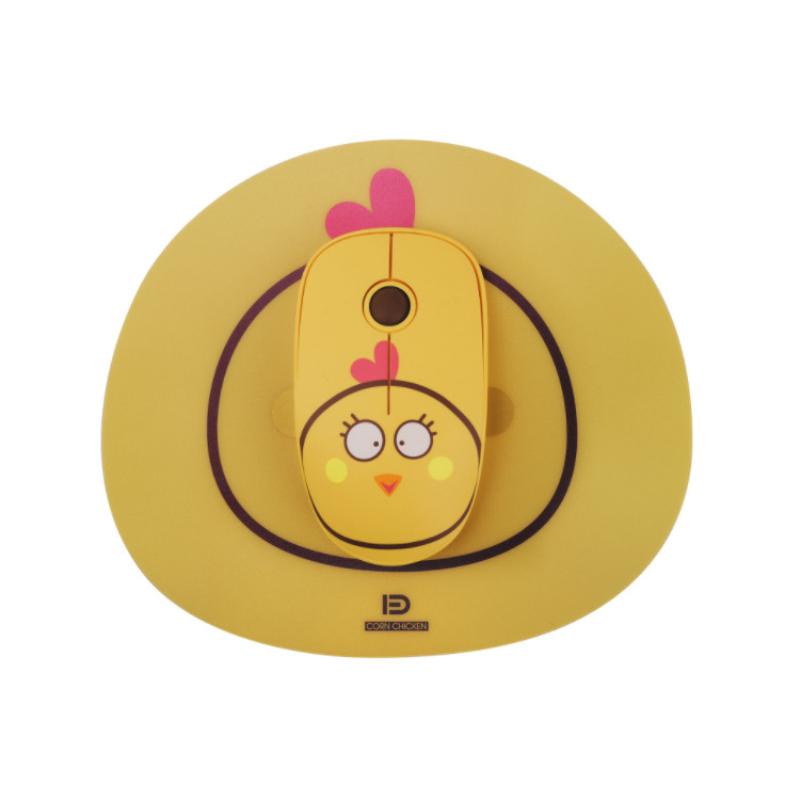 

2.4G Wireless Mouse, Cute Cartoon Mouse Pad, Silent Computer Mause Optical Mice, & Mat Set For PC Desktop Mice