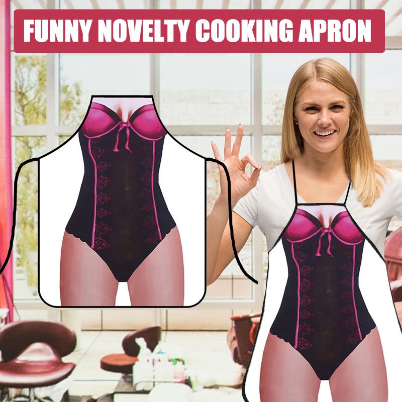 

Funny Novelty Kitchen Cooking Party Apron For Men Women Gift BBQ Barbecue Uniform Home Gadgets And Accessories Aprons