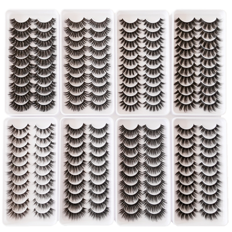 

10Pairs 3D Faux Mink Lashes Pack Natural Long Eyelashes Soft Wispy False Eyelash Cils Makeup Wholesale Maquiagem