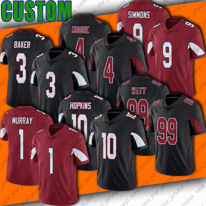 

Cardinal 1 Kyler Murray 99 J.J. Watt 10 DeAndre Hopkins jersey football Arizonas Pat Tillman Budda Baker Rondale Moore jerseys Chandler Jones Isaiah Simmons A.J. Green, Woman custom jersey (hq)