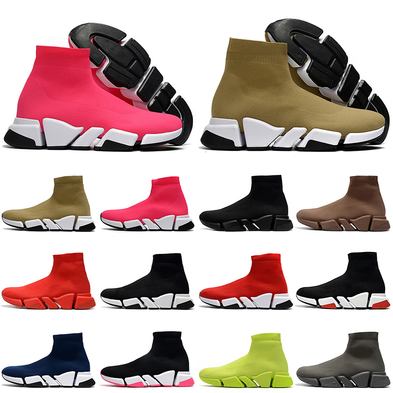 

Top Women Mens Trainers Luxurys Designers Socks Shoes Triple Red Volt Beige Black White Hollow bottom Sports Sneakers Size 36-45, 1 36-45 black red